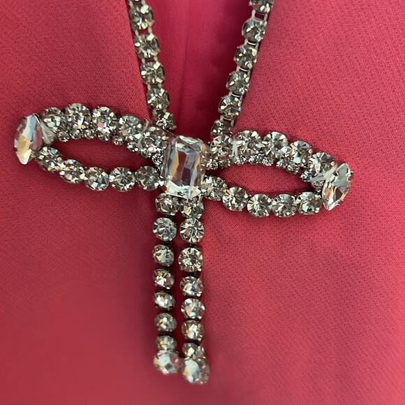 Rumored Pink Mini Dress with Pearl Detail - Picture 5 of 10